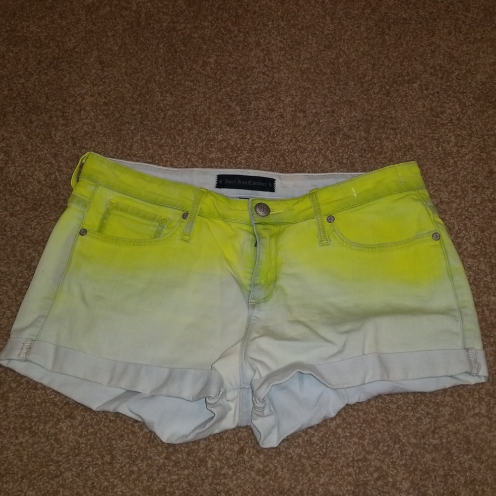 Neon ombre denim short